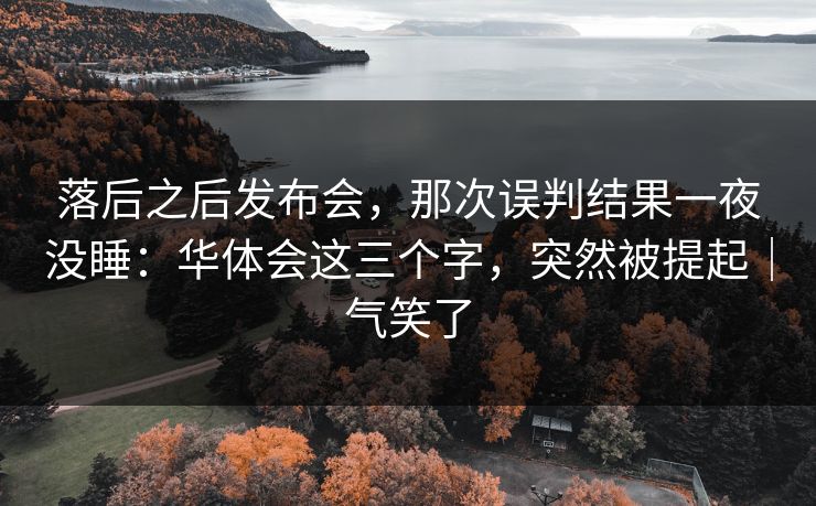 落后之后发布会，那次误判结果一夜没睡：华体会这三个字，突然被提起｜气笑了